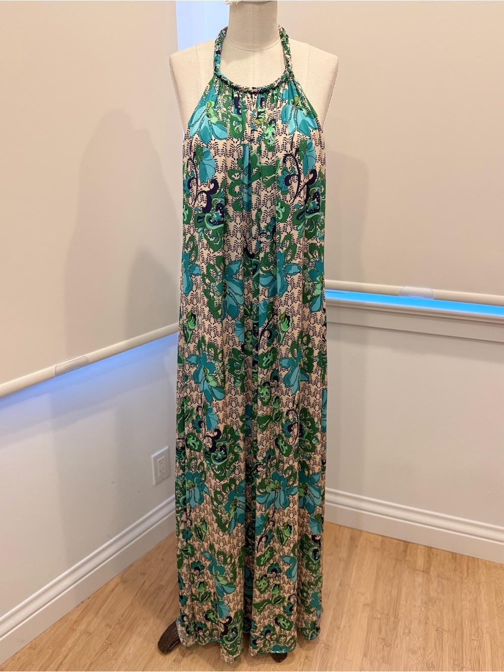 Lavender Brown Antonella Dress - Green/Cream